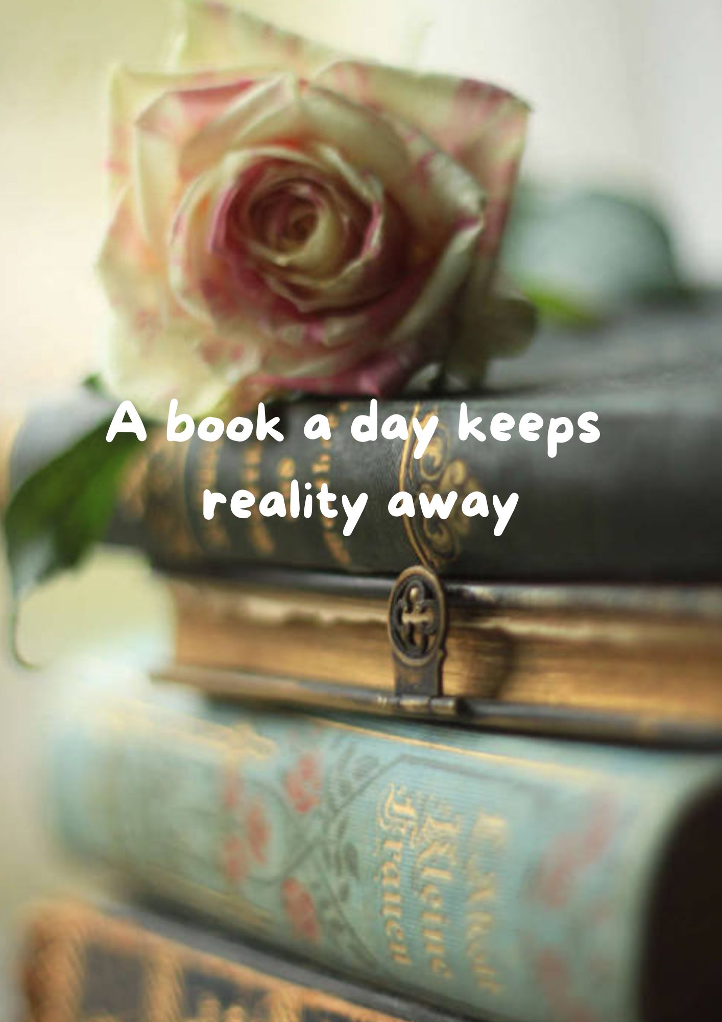 A book a day keeps reality away-Books Quotes-Free Quotes-Stumbit Quotes